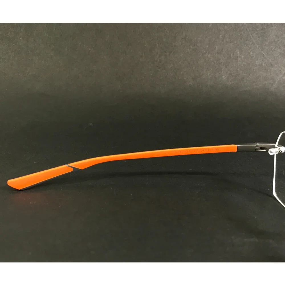 McLaren Eyeglasses Frames ML MS-85O02 C03 Black Orange Gray Square 54-17-145